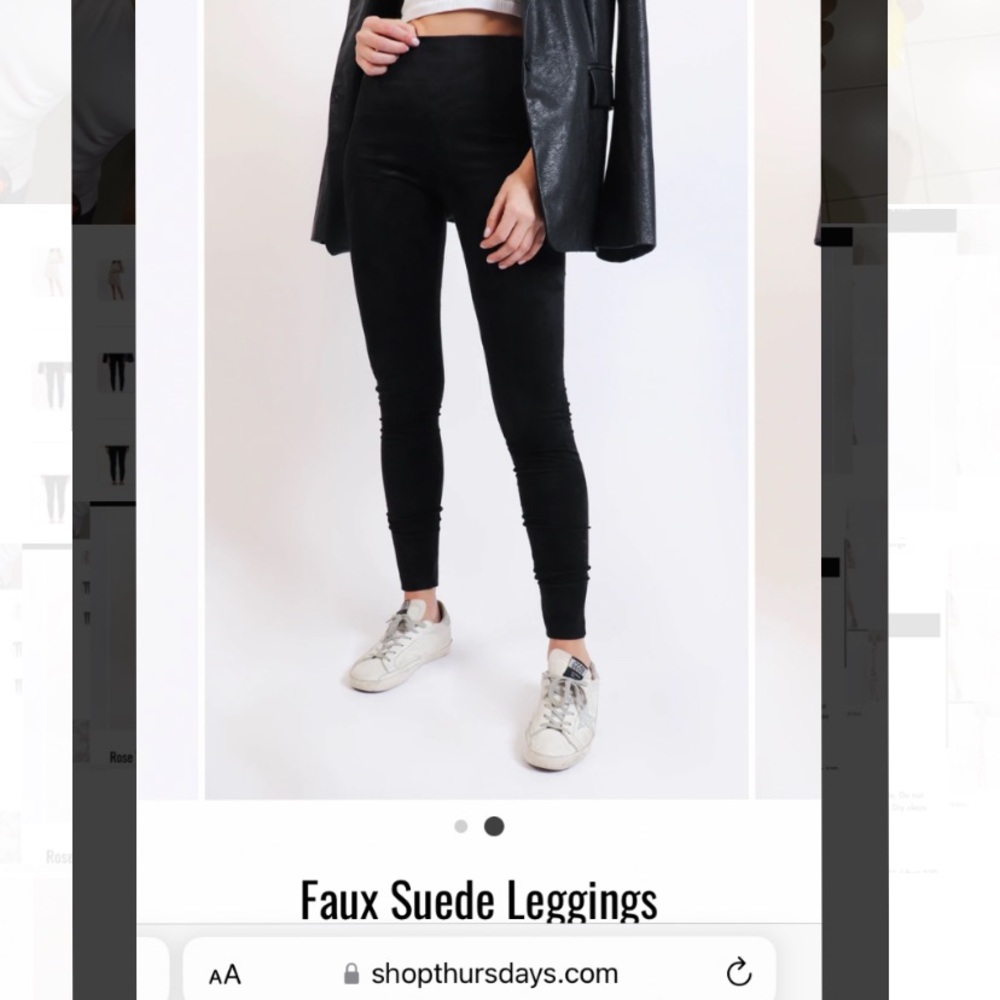 Faux Suede Leggings